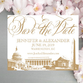Washington DC Save the Date - Vintage Denkmäler
