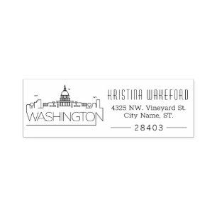 Washington DC Selbstfarbige Briefmarke der benut Permastempel