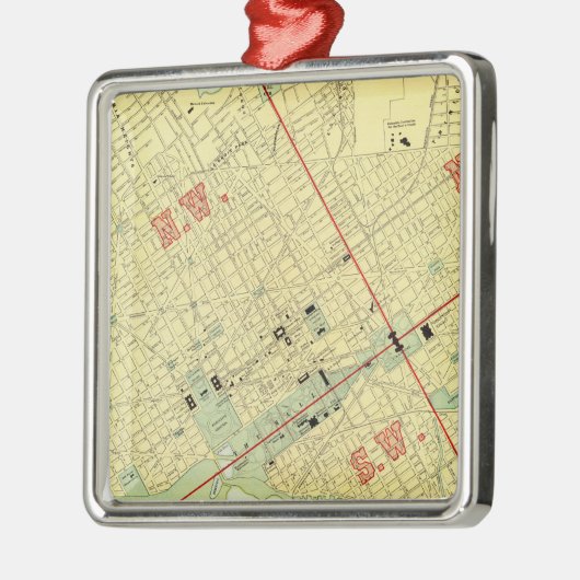 Washington, DC Silbernes Ornament (Links)