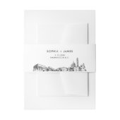 Washington DC Skyline Bly Band, 2"x11,5" Einladungsbanderole (Vorderseite Beispiel)
