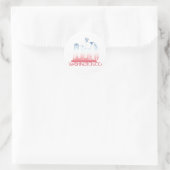 Washington DC Skyline Design Runder Aufkleber (Tasche)