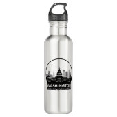 Washington DC Skyline Edelstahlflasche (Vorderseite)