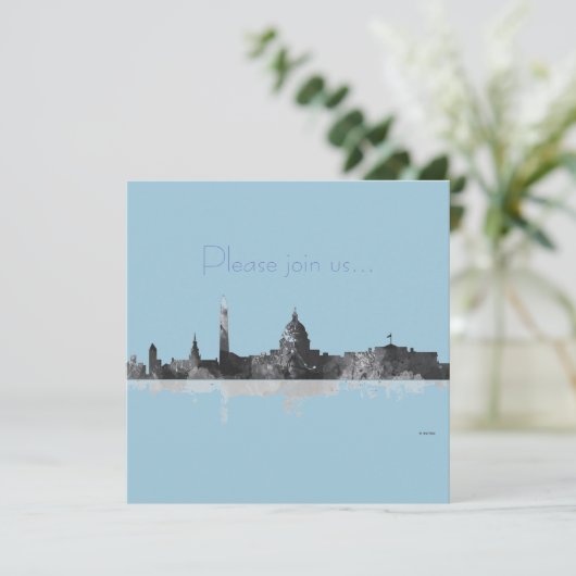 WASHINGTON DC SKYLINE EINLADUNG (Stehend Vorderseite)