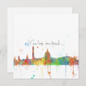 WASHINGTON DC-SKYLINE EINLADUNG (Vorne/Hinten)