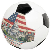 Washington DC Skyline Fußball (Dreiviertel)