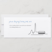 Washington DC-Skyline-Hochzeits-Einladung Einladung (Rückseite)