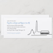 Washington DC-Skyline-Hochzeits-Einladung Einladung (Vorne/Hinten)