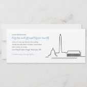 Washington DC-Skyline-Hochzeits-Einladung Einladung (Vorderseite)