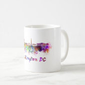 Washington DC skyline im Watercolor Kaffeetasse (VorderseiteRechts)