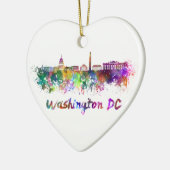 Washington DC skyline im Watercolor Keramikornament (Links)