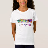 Washington DC skyline im Watercolor T-Shirt (Vorderseite)