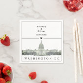 Washington DC Skyline – Individuelle Hochzeit Serviette (Beispiel)