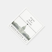 Washington DC Skyline – Individuelle Hochzeit Serviette (Ecke)