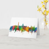Washington DC Skyline Karte (Gelbe Blume)
