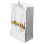 WASHINGTON DC-SKYLINE KLEINE GESCHENKTÜTE (Rückseite Schrägansicht)