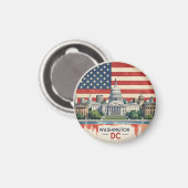 Washington DC Skyline Magnet (Vorderseite/Rückseite)