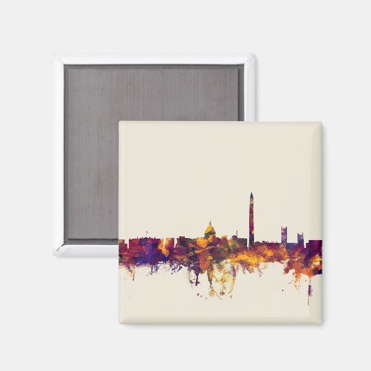 Washington DC Skyline Magnet (Vorderseite/Rückseite)