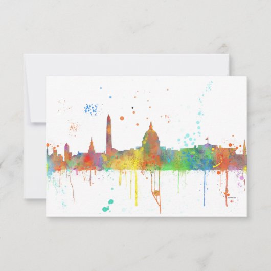 WASHINGTON DC SKYLINE MCLR - Einladungs-/Antwortka Einladung (Vorderseite)