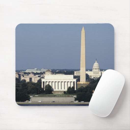 Washington DC Skyline mit US-Gebäude zur Hauptstad Mousepad (Mit Mouse)