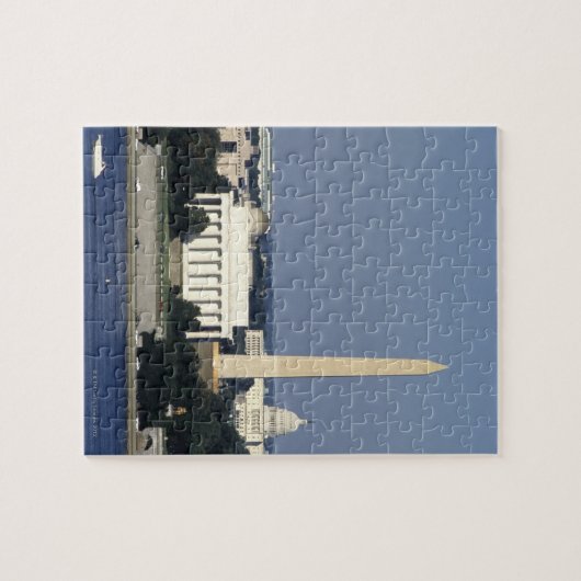 Washington DC Skyline mit US-Gebäude zur Hauptstad Puzzle (Horizontal)