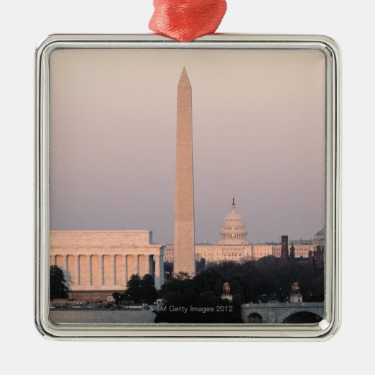 Washington, DC-Skyline Ornament Aus Metall (Vorne)
