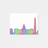 Washington DC-Skyline Post-it Klebezettel (Vorderseite)