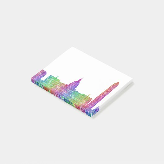 Washington DC-Skyline Post-it Klebezettel (angewinkelt)