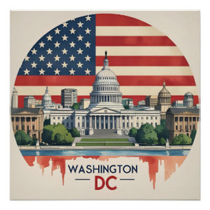 Washington DC Skyline Poster