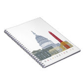 Washington DC skyline poster Notizblock (Rechte Seite)