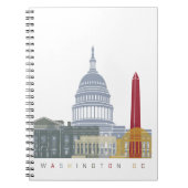 Washington DC skyline poster Notizblock (Vorderseite)