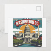Washington DC Skyline Postkarte (Vorne/Hinten)