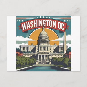 Washington DC Skyline Postkarte