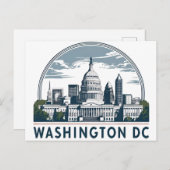Washington DC Skyline Postkarte (Vorne/Hinten)