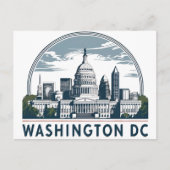 Washington DC Skyline Postkarte (Vorderseite)