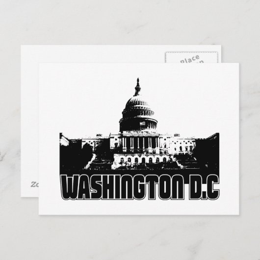 Washington DC Skyline Postkarte (Vorne/Hinten)