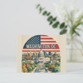 Washington DC Skyline Postkarte (Stehend Vorderseite)