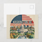 Washington DC Skyline Postkarte (Vorne/Hinten)