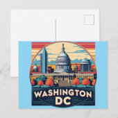 Washington DC Skyline Postkarte (Vorne/Hinten)