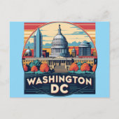 Washington DC Skyline Postkarte (Vorderseite)