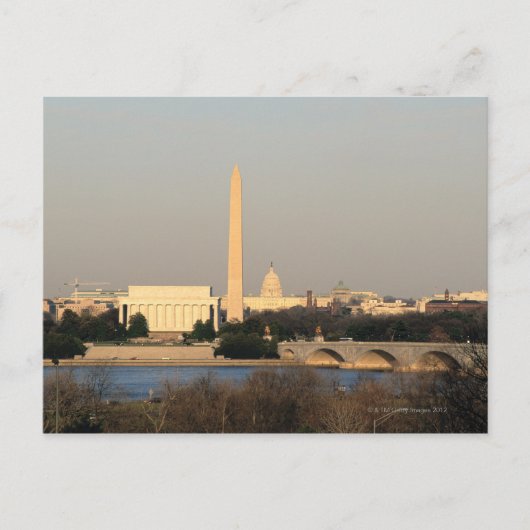 Washington DC Skyline Postkarte (Vorderseite)