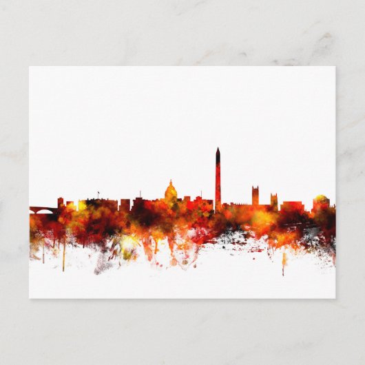 Washington DC Skyline Postkarte (Vorderseite)