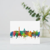 Washington DC Skyline Postkarte (Stehend Vorderseite)
