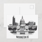 Washington DC Skyline Postkarte (Vorne/Hinten)