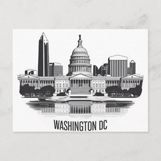 Washington DC Skyline Postkarte (Vorderseite)