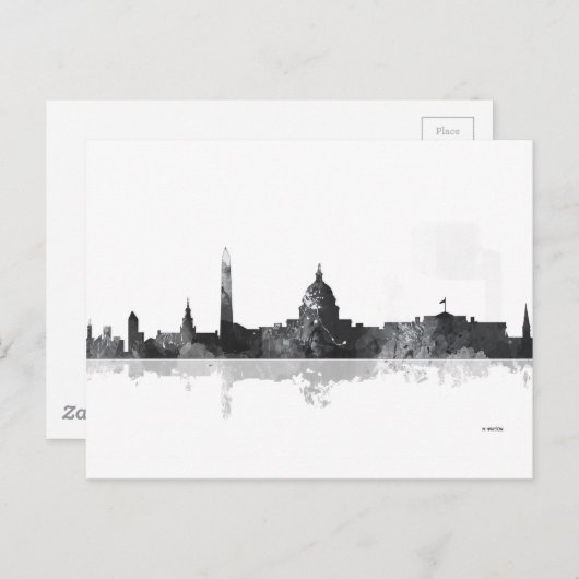 WASHINGTON DC SKYLINE POSTKARTE (Vorne/Hinten)