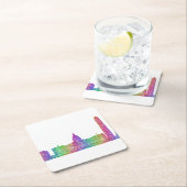 Washington DC-Skyline Rechteckiger Pappuntersetzer (Vor Ort)