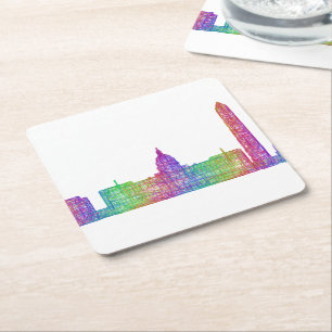 Washington DC-Skyline Rechteckiger Pappuntersetzer