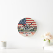 Washington DC Skyline Runde Wanduhr (Zuhause)
