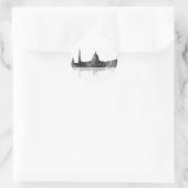 WASHINGTON DC SKYLINE RUNDER AUFKLEBER (Tasche)