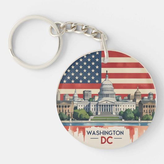 Washington DC Skyline Schlüsselanhänger (Vorderseite)